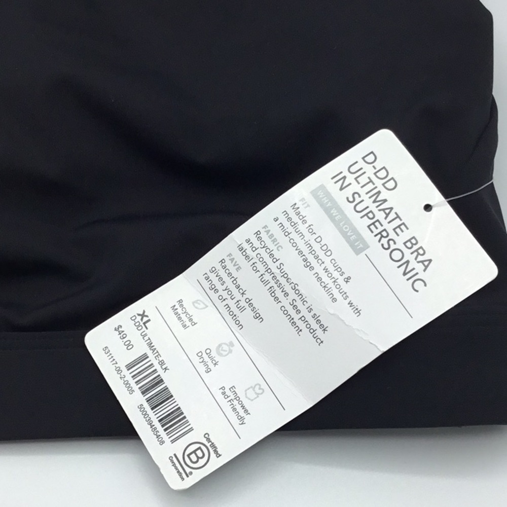 Athleta Ultimate Bra D/DD in Supersonic Black New - Picture 11 of 12